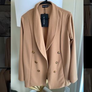 Camel double breasted jacket/blazer
